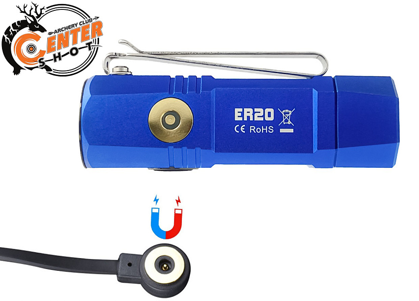 Фонарь FiTorch ER20 универсальный компактный (магнитная USB зарядка, магнит) синий