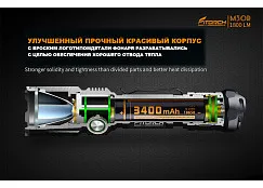 Фонарь FiTorch M30R тактический (USB зарядка, Power Bank)