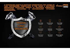 Фонарь FiTorch PR40 поисковый дальнобойный (USB зарядка, светофильтры)