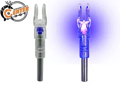 Хвостовик светящийся Centershot 6.2mm для лучных стрел синий 3шт.