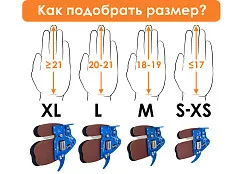 Напальчник для лука Decut HOCK 3 (blue) L