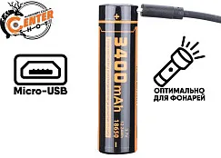 Аккумулятор 18650 FiTorch (3400 mAh) с зарядкой USB