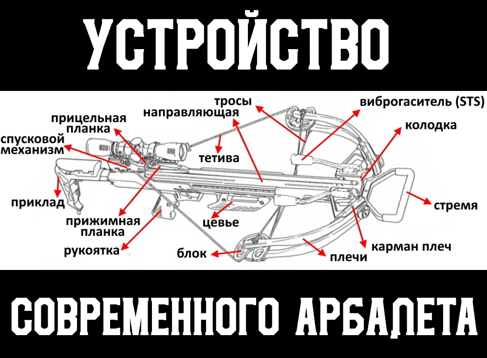 Техническое устройство современного арбалета