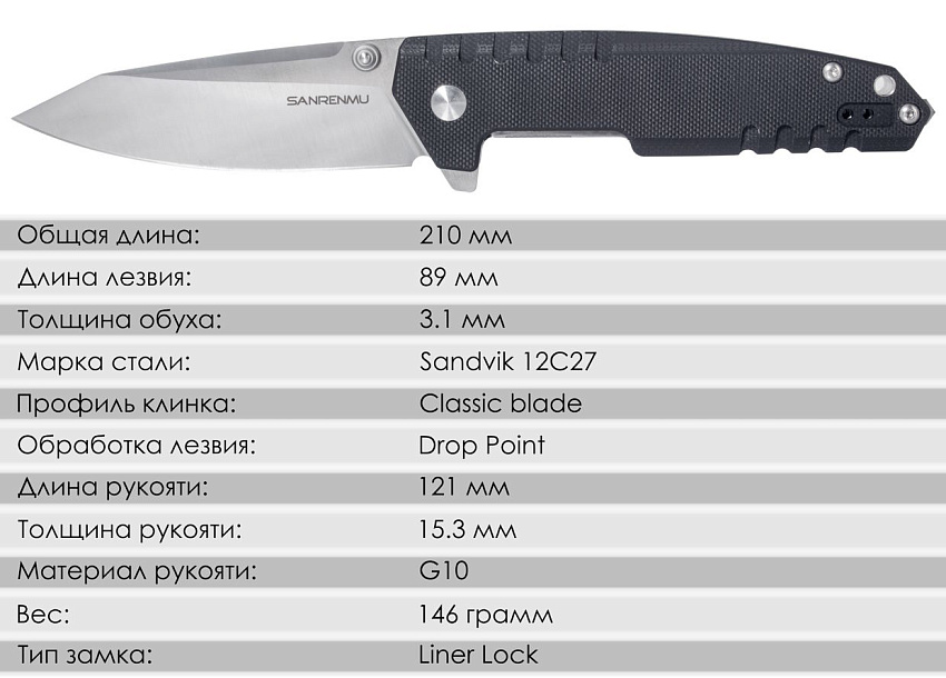 Складной нож SanRenMu 9031