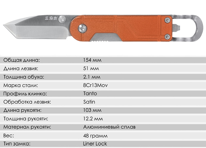 Складной нож SanRenMu 6027LTC-LJ